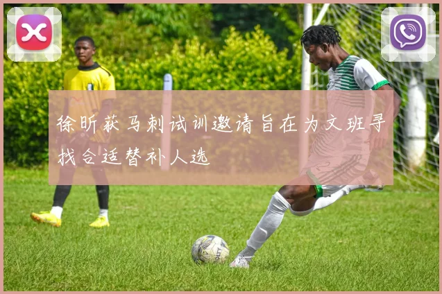 徐昕获马刺试训邀请旨在为文班寻找合适替补人选